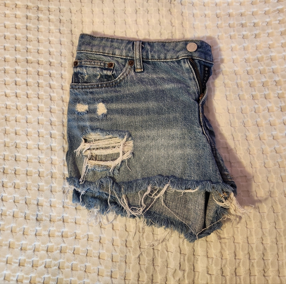 Lucky Brand Blue Distressed Jean Shorts